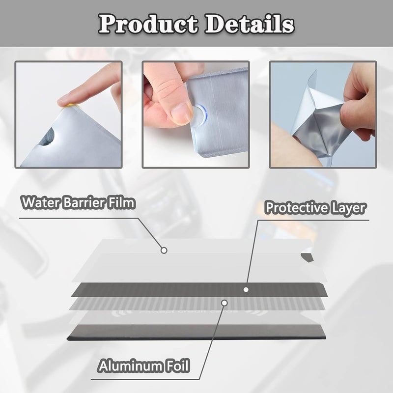 PUSNMI RFID Blocking Card Holder - Credit and Identity Card Protector for Theft Protection - 10 Pack Secure Sleeves for ID, Debit Cards in Pocket - Image 3